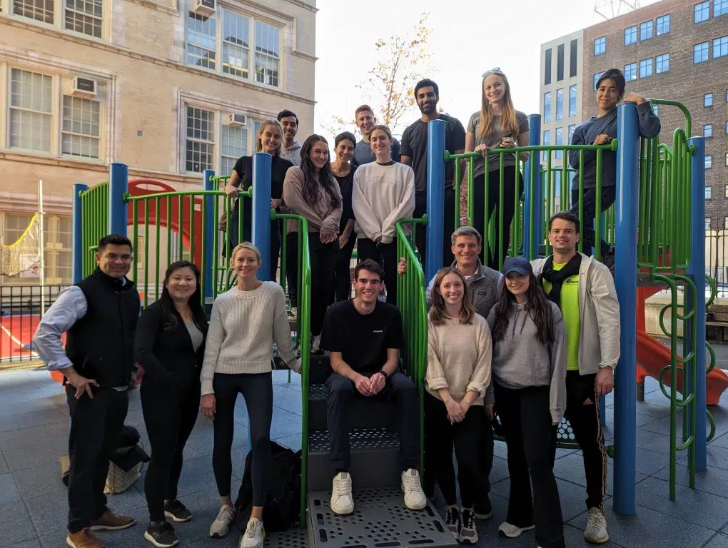 team photo on the playground